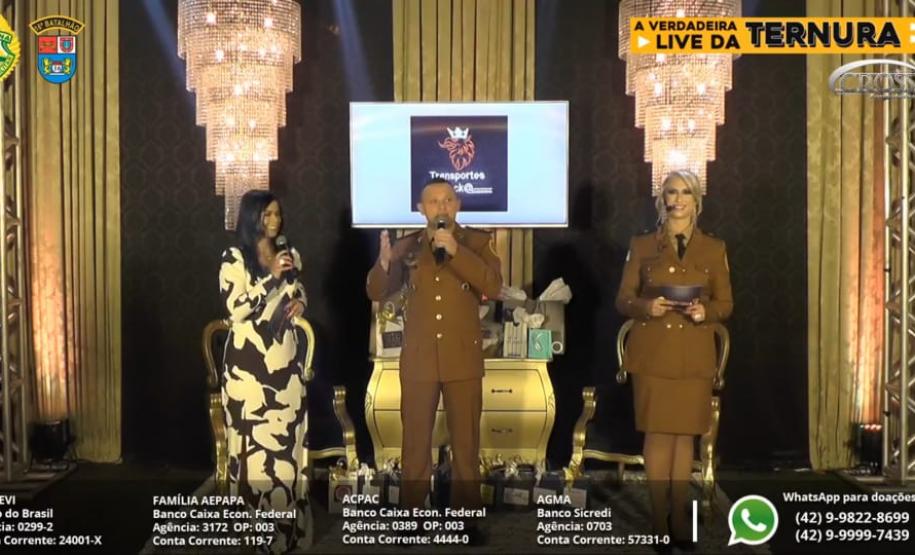 Batalhão da PM arrecada mais mais de 4,5 toneladas de alimentos com a Live da Ternura