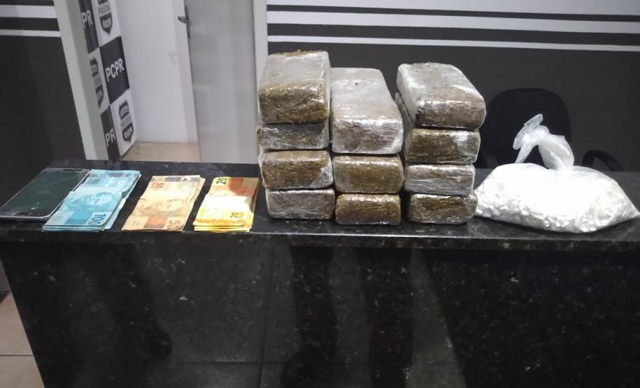 Denúncia ajuda a PM a abordar homem que tinha 11 quilos de maconha em Itaperuçu, na RMC