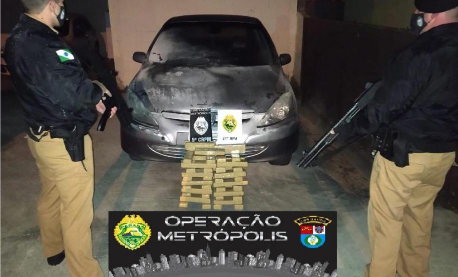 Ações distintas da Operação Metrópolis resultam na apreensão de quase 60 quilos de maconha