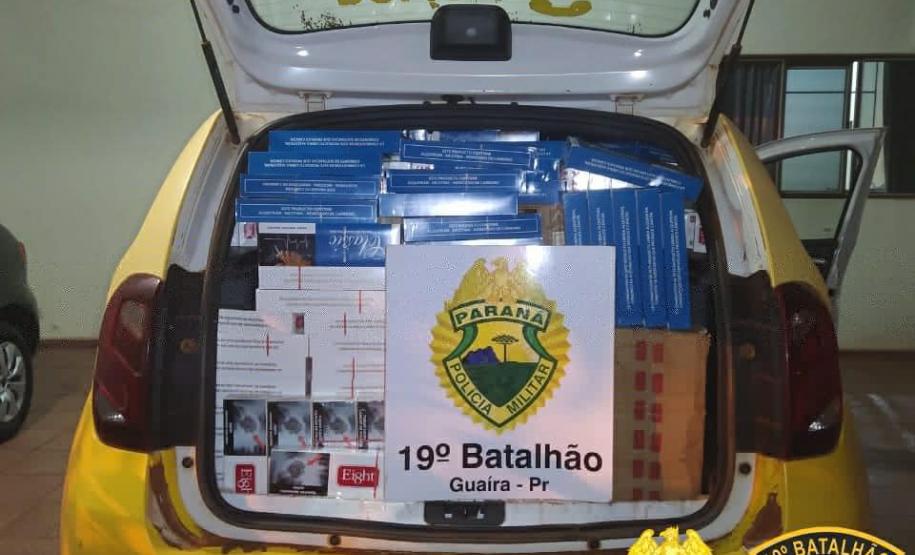 No Oeste do estado, PM apreende cigarros e mudas de maconha