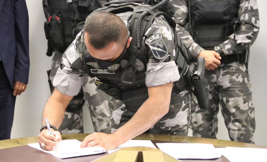 Sesp intermedia assinatura de termo técnico de cooperação mútua entre BOPE e Prefeitura de Piraquara