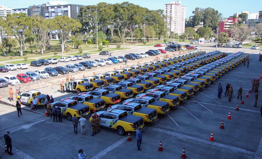 Batalhão Rodoviário recebe 70 novas viaturas para reforço de policiamento e fiscalização no Paraná