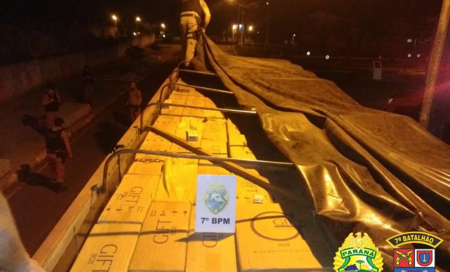 No Noroeste do estado, PM apreende mais de 250 mil maços de cigarros contrabandeados