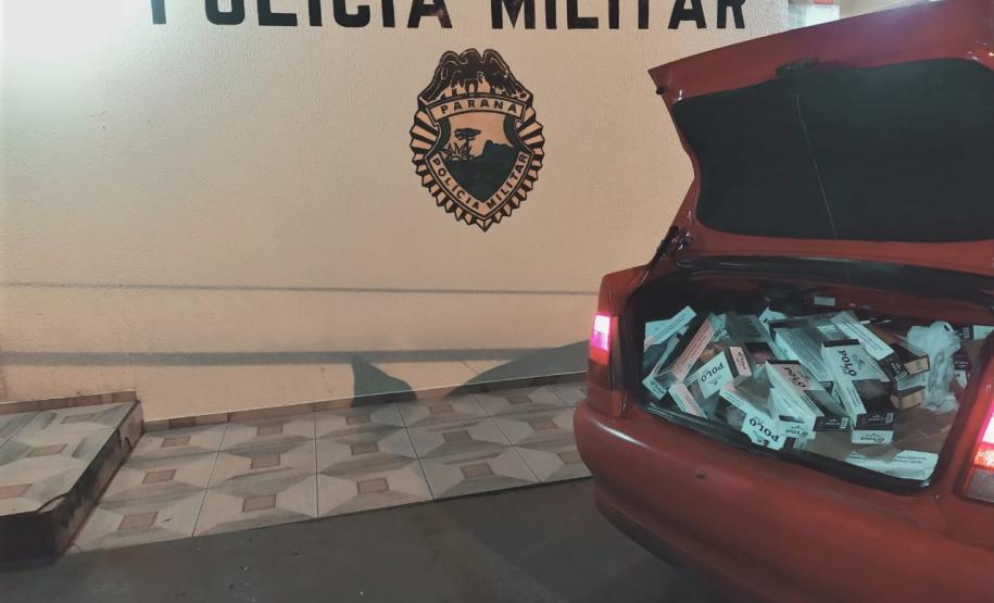Carga de cigarros de origem paraguaia é apreendida em operação conjunta das polícias militares do Paraná e Santa Catarina