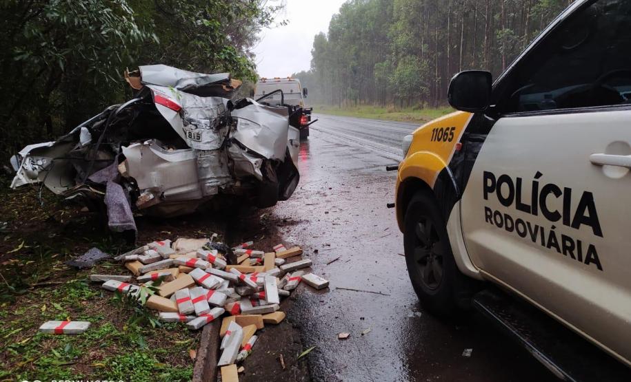 BPRv apreende carro carregado com quase 400 quilos de maconha em Iporã (PR)