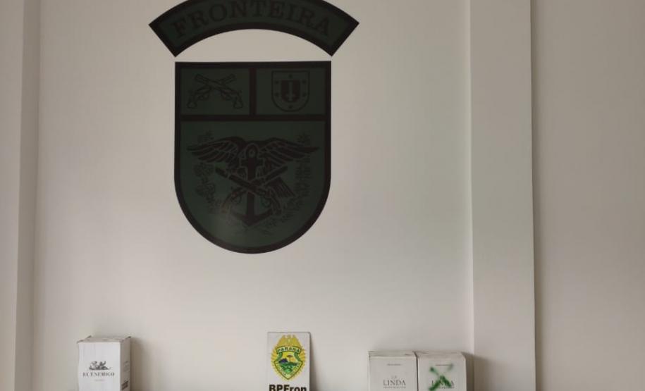 Uno carregado com vinho contrabandeado é apreendido pelo BPFron em Santo Antônio do Sudoeste (PR)