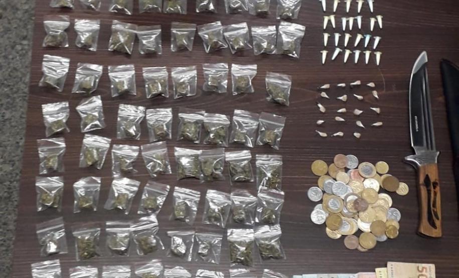 Na Região Metropolitana, PM prende homem e apreende mais de 110 porções de drogas