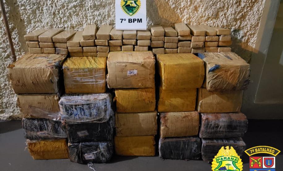 410 quilos de maconha são apreendidos pela PM no Noroeste do estado
