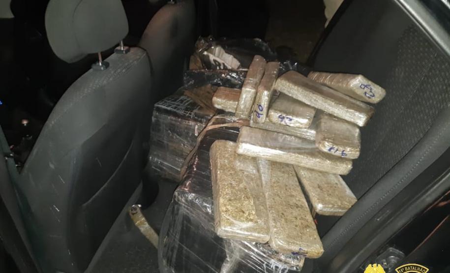 Durante o fim de semana, PM de Guarapuava apreende mais de 300 quilos de drogas