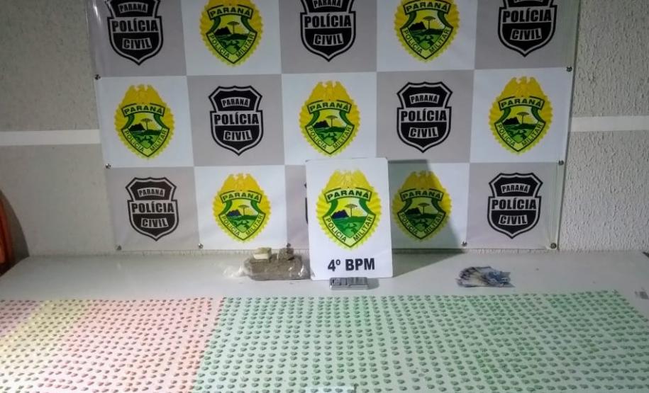 Em Maringá (PR), PM apreende quase 12 quilos de haxixe e 1,5 mil comprimidos de ecstasy