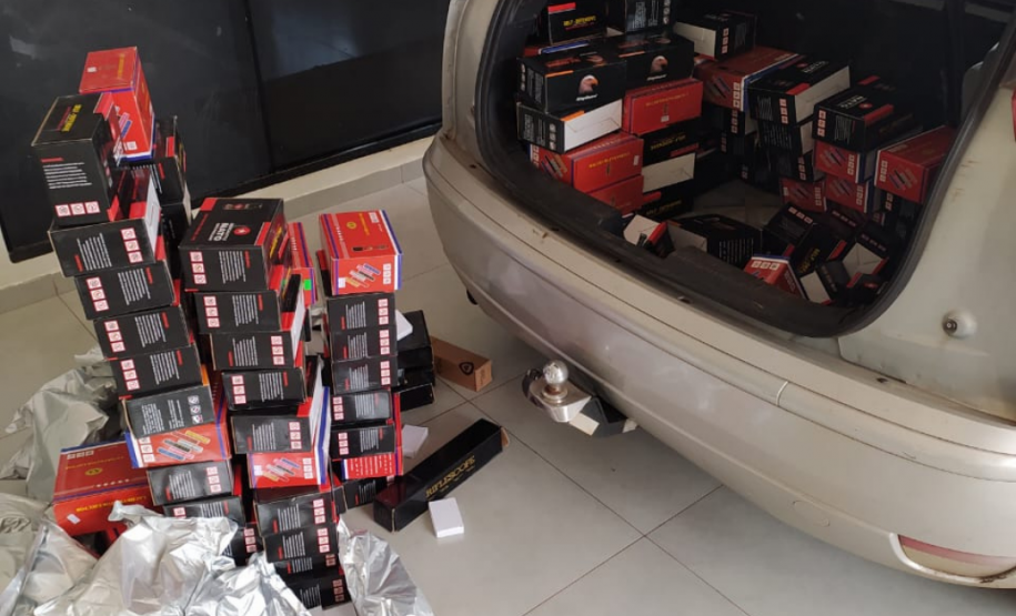 Carro com R$ 20 mil em contrabando é apreendido pelo BPRv em Iporã (PR)