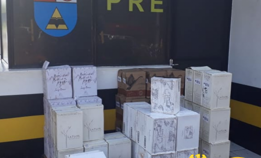 Vinhos e pneus contrabandeados são apreendidos pelo BPRv no Sudoeste e Noroeste do estado