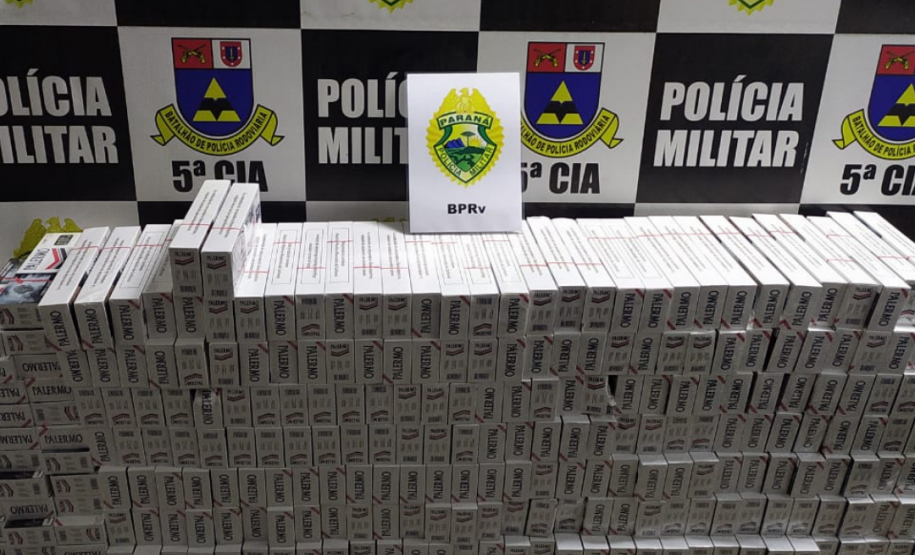 Em situações distintas, BPRv apreende mais de 500 pacotes de cigarros e recupera caminhão furtado