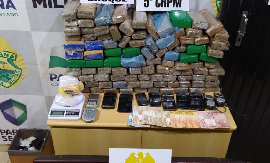 No Oeste do estado, PM apreende quase meia tonelada de maconha em situações distintas