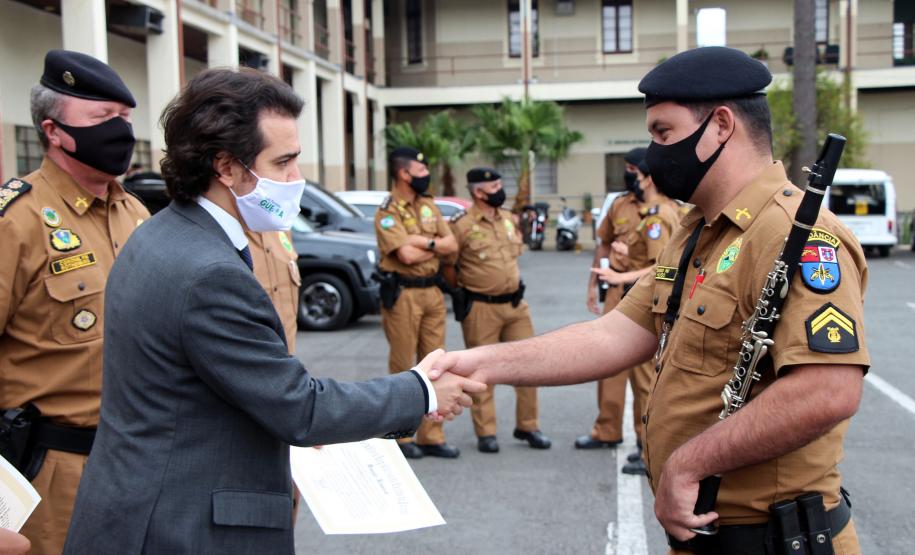 Banda de Música da PM recebe Menção Honrosa da Assembléia Legislativa do Paraná