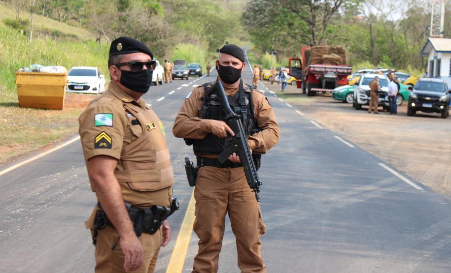Balanço parcial da Polícia Militar do Paraná da Megaoperação Divisas Integradas tem 59 prisões e 16 armas de fogo apreendidas