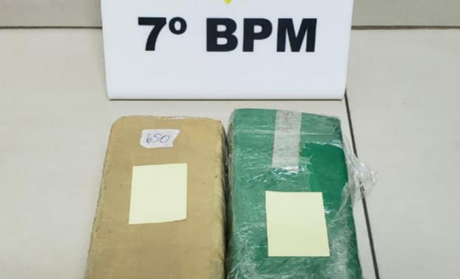 No Noroeste do estado, PM prende homem e apreende 2,6 quilos de maconha