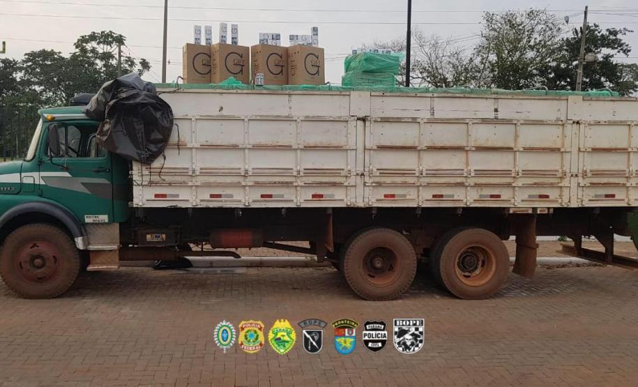 Ação conjunta da Operação Hórus resulta em apreensão milionária de cigarros em Guaíra (PR)