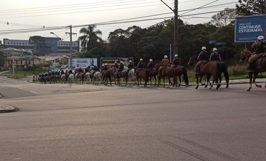 Pistola e 46 quilos de maconha são apreendidos durante a Operação Saturação do Regimento de Polícia Montada em Curitiba