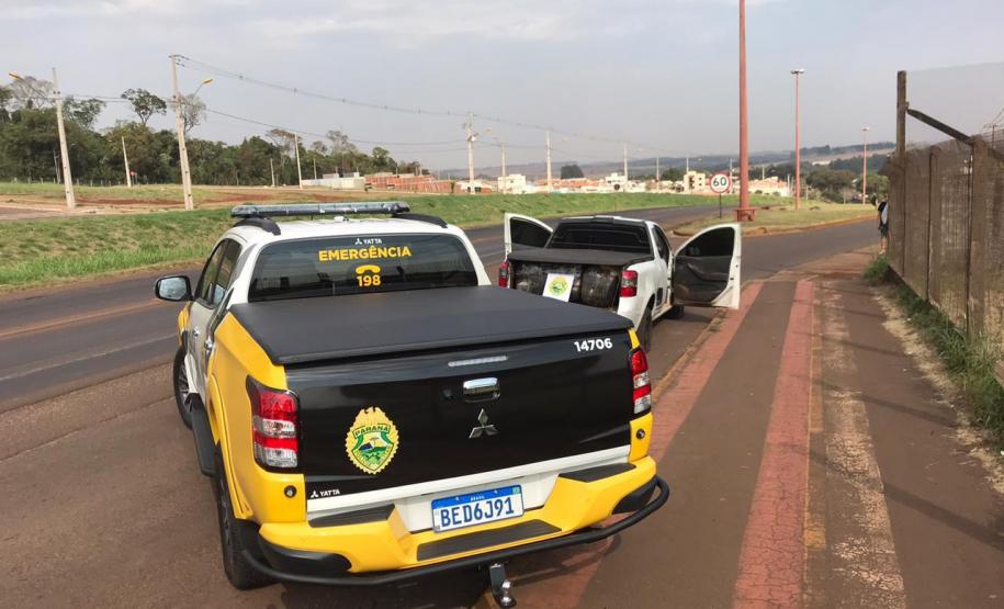 Carro furtado em Joinville (SC) é apreendido pelo BPRv com mais de 100 quilos de Skunk no Oeste do Paraná