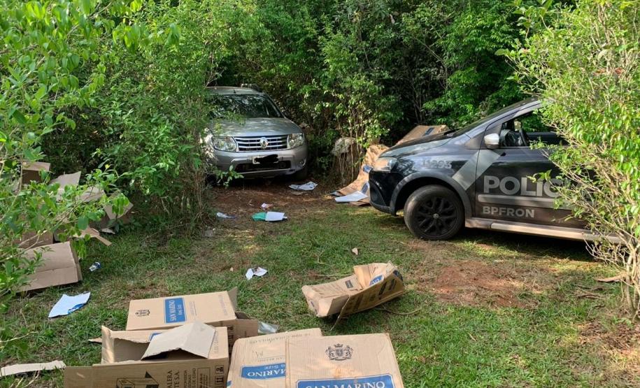 BPFron apreende mais de 2,6 mil pacotes de cigarros contrabandeados no Oeste do estado