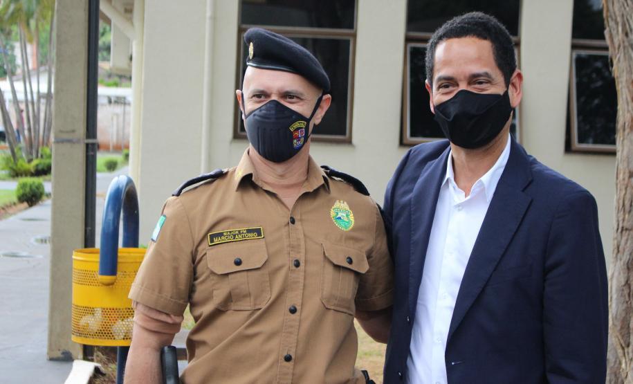 Em Maringá, unidades da Polícia Militar e do Corpo de Bombeiros recebem visita do Secretário