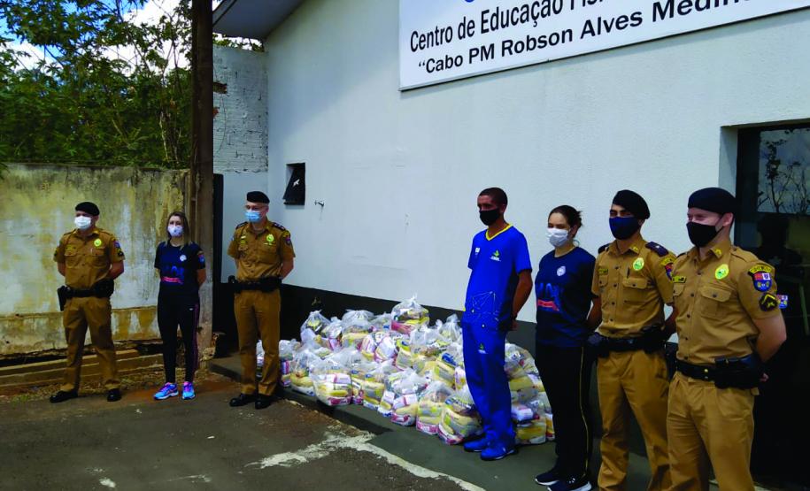 No Centro-Norte do estado, PM organiza corrida virtual e arrecada 2 toneladas de alimentos
