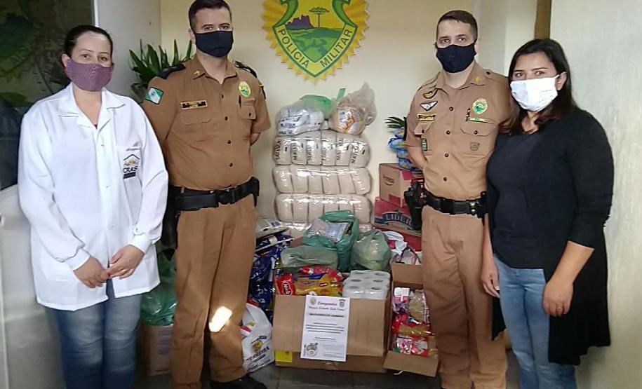PM do Norte Pioneiro doa mais de 5 toneladas de alimentos pela campanha Nossa Cidade Sem Fome