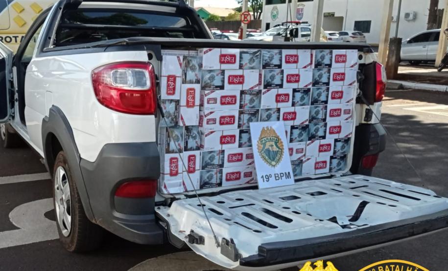 PM apreende 6,7 mil pacotes de cigarro, armas e até lancha no Oeste do estado