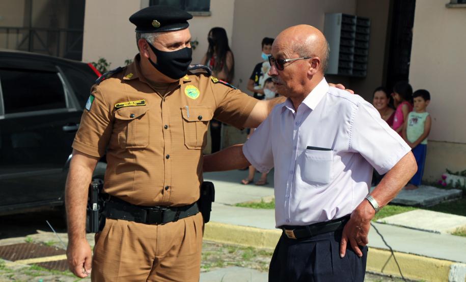 Após quase 40 anos na Reserva Remunerada, subtenente da PM recebe homenagem da Banda de Música em Curitiba