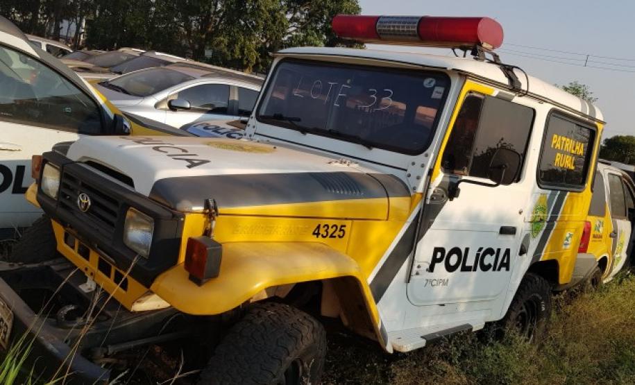 PM anuncia leilão de 146 veículos usados da região Norte do estado