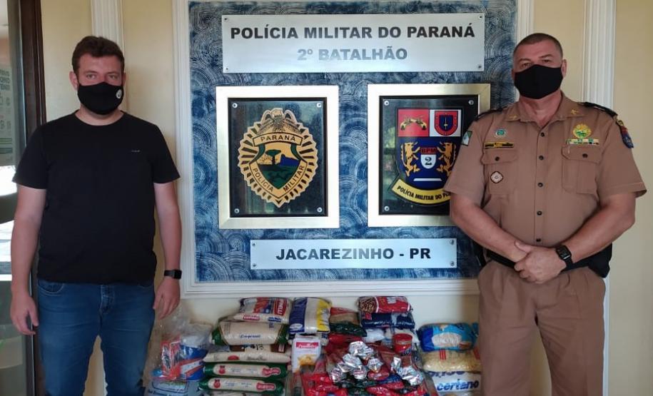 PM do Norte Pioneiro doa mais de 5 toneladas de alimentos pela campanha Nossa Cidade Sem Fome