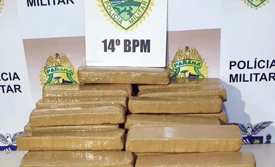 Mais de meia tonelada de maconha é apreendida pela PM no Oeste do PR