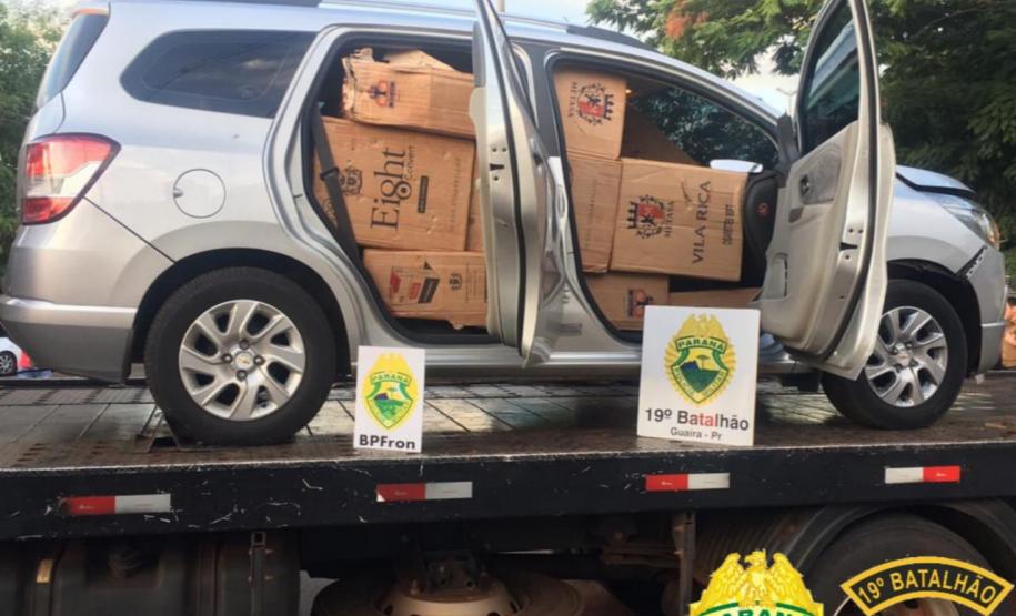 No Oeste do estado, PM apreende 705 quilos de maconha e três mil pacotes de cigarros contrabandeados