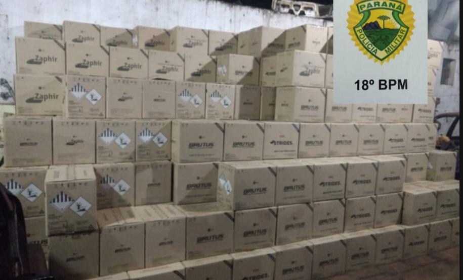 No Norte do estado, PM apreendeu mais de R$ 3 mil e 932 caixas de defensivos agrícolas