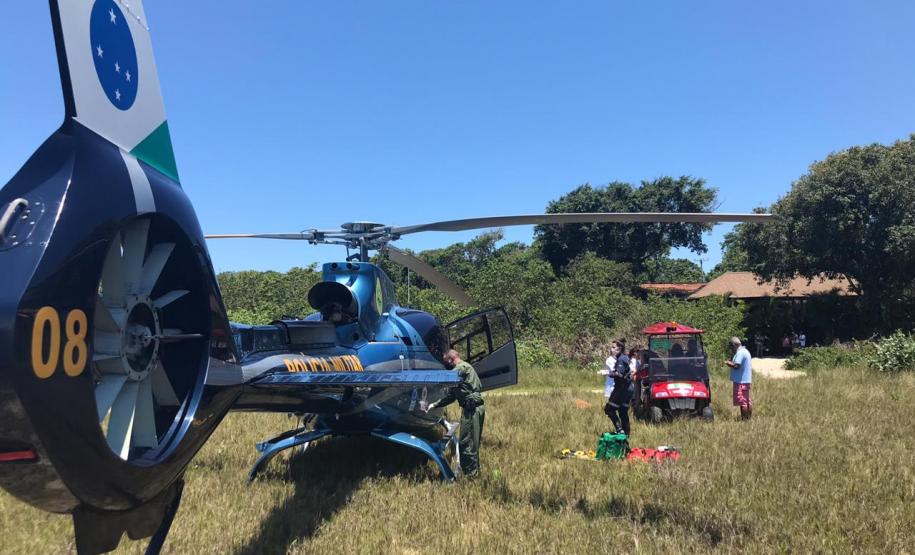 BPMOA faz resgates aeromédicos de duas pessoas no Litoral do estado e na RMC
