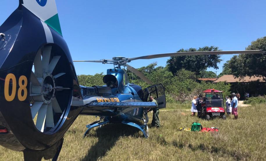 BPMOA faz resgates aeromédicos de duas pessoas no Litoral do estado e na RMC