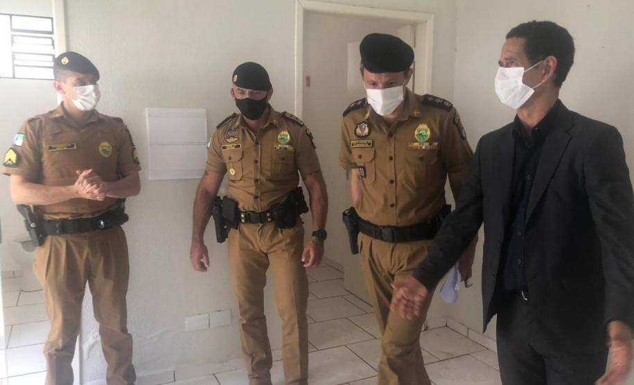 Subcomando-Geral da PM e secretário da Segurança Pública fazem visita técnica em unidades da PM e Corpo de Bombeiros em Londrina