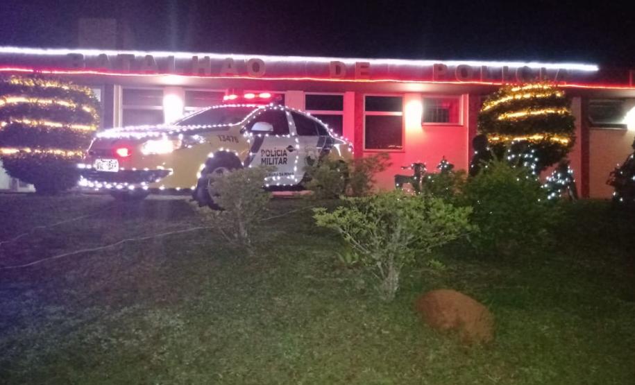 Concurso de decoração natalina premia os setores mais votados do 16º Batalhão em Guarapuava (PR)