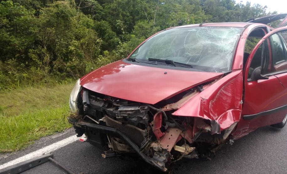 Corpo de Bombeiros, BPMOA e Polícia Rodoviária Estadual prestam atendimento a acidente na Rodovia Alexandra Matinhos no Litoral do estado
