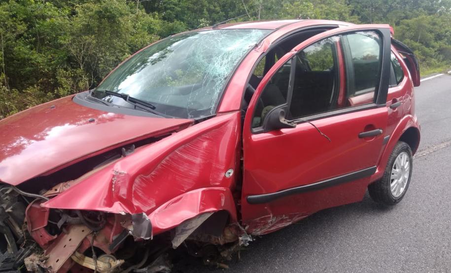 Corpo de Bombeiros, BPMOA e Polícia Rodoviária Estadual prestam atendimento a acidente na Rodovia Alexandra Matinhos no Litoral do estado