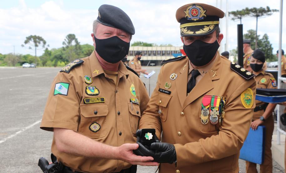Durante solenidade, a Academia Policial Militar do Guatupê recebe novo Comandante em São José dos Pinhais, na RMC
