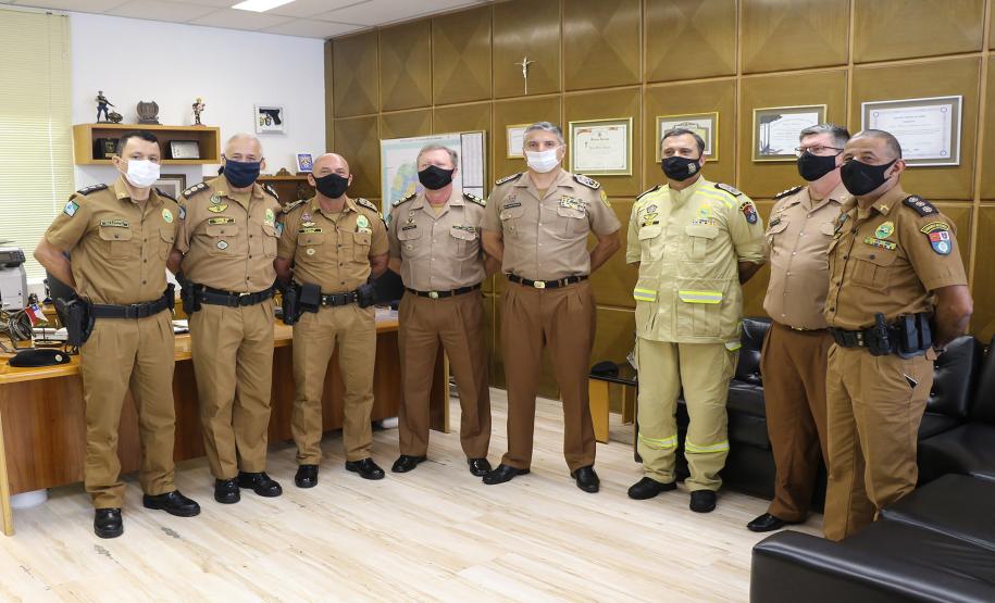Comando Regional da região Norte do estado recebe novo comandante em ato no Gabinete do Comando-Geral em Curitiba