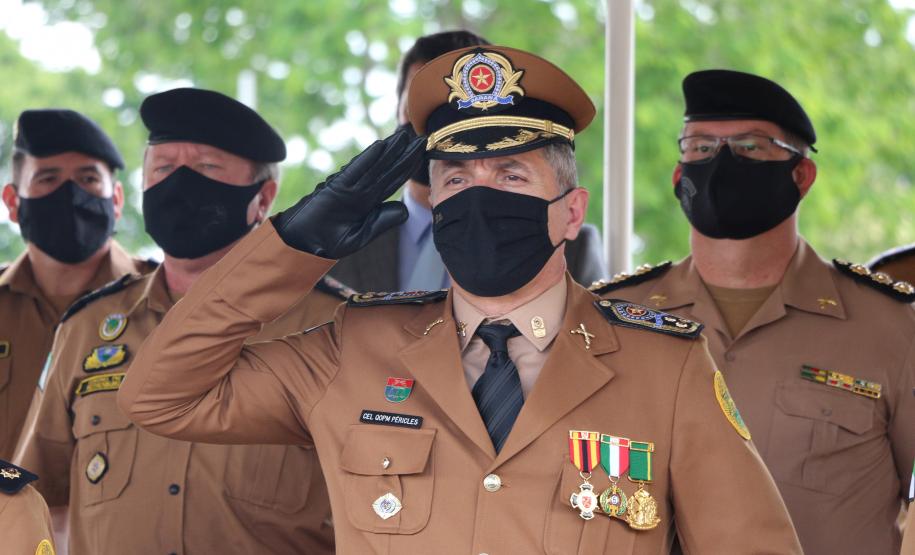 Durante solenidade, a Academia Policial Militar do Guatupê recebe novo Comandante em São José dos Pinhais, na RMC