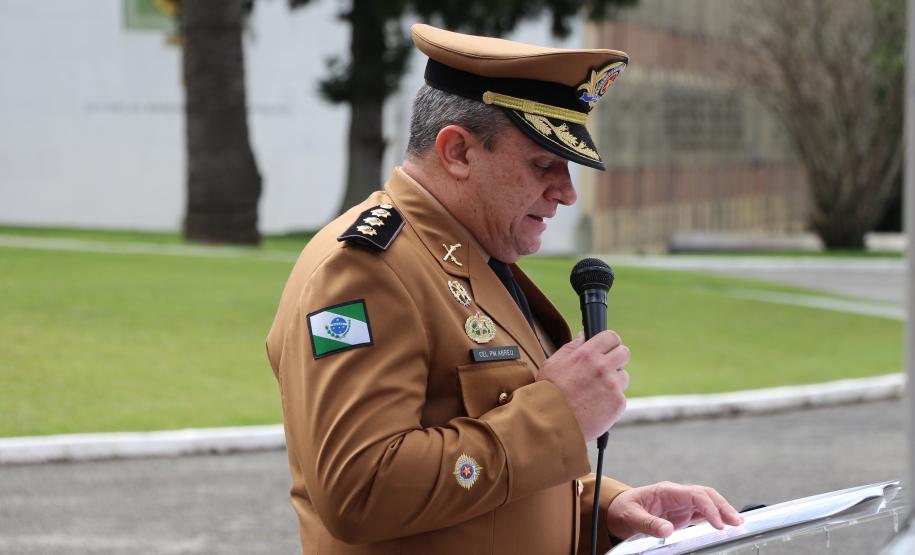 Durante solenidade, a Academia Policial Militar do Guatupê recebe novo Comandante em São José dos Pinhais, na RMC