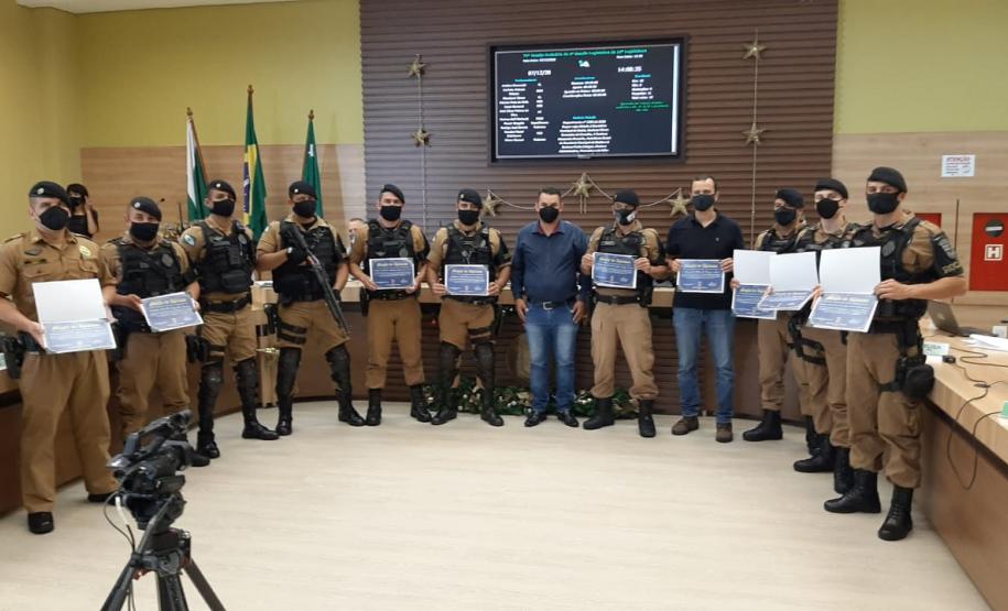 3º BPM e policiais da ROCAM recebem Moção de Aplauso em Pato Branco (PR)