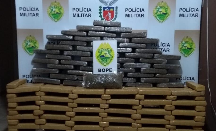 BOPE apreende mais de 140 quilos de maconha durante ações da megaoperação Sinergia no Paraná