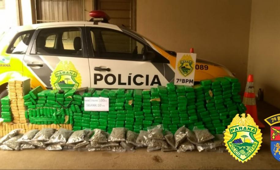 Mais de 600 quilos de maconha são apreendidos pela PM no Noroeste do estado em situações distintas