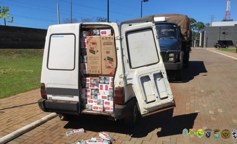Equipes da Operação Hórus apreendem sete carros carregados com cigarros contrabandeados de uma só vez