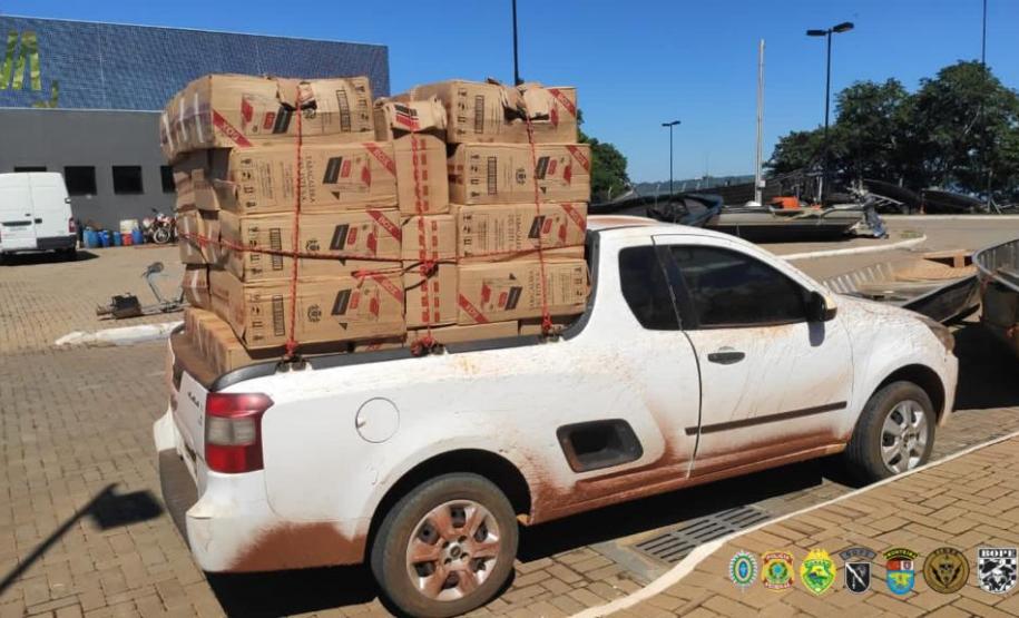 Equipes da Operação Hórus apreendem sete carros carregados com cigarros contrabandeados de uma só vez